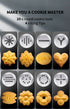 25PCS Mutifunctional Aluminum Alloy Cookie Press Set - DIY Biscuit Maker & Cake Icing Gun with 2-Gear Thickness and 20 Pattern Discs