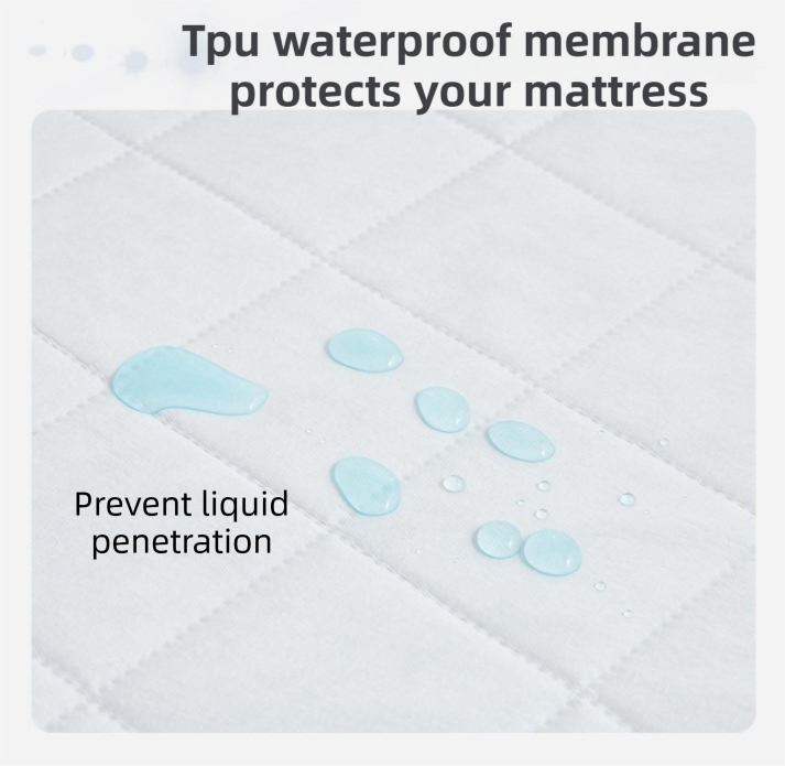White Waterproof Quilted Mattress Protector (XL Twin 99 x 203 + 36 CM) - 4 Layer Breathable & Soft Mattress Cover with 360 Degree Elastic Fitted Skirt and Deep Fitted Skirt