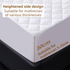 White Waterproof Quilted Mattress Protector (King 193 x 203 + 46 CM) - 4 Layer Breathable & Soft Mattress Cover with 360 Degree Elastic Fitted Skirt and Deep Fitted Skirt