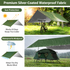 Black 300 x 300cm Waterproof Camping Tarp Shelter Set - Silver Coated Sun Protection, Storage Bag, 6 Guy Ropes and 6 Ground Pegs for Camping, Beach & Outdoor Shade