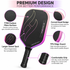 T700 Carbon Fibre Textured Pickleball Set - 2 Black & Blue Lightweight Pro Paddle with 4 Balls and Carry Bag for Outdoor Training and Recreational Play