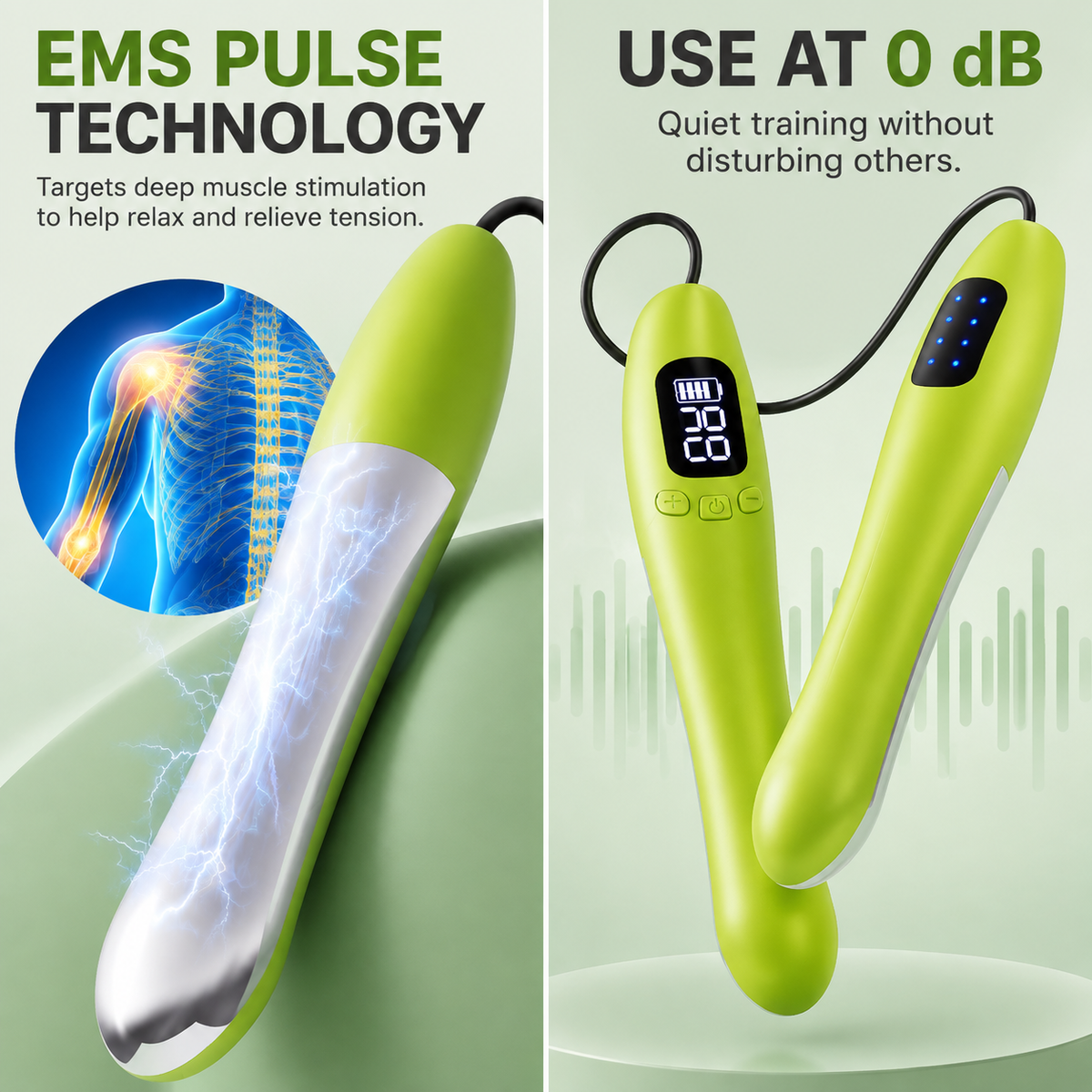 Rechargeable EMS Pulse Beauty Device for Arms - 7 Modes & 15 Intensity Levels, Digital Display Hands Muscle Massager for Fitness and Relaxation