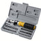 41-Piece Ratchet Screwdriver and Socket Set - Steel Multi-Bit Hand Tool Kit with Magnetic Driver, Rubber Bit Holder and Portable Storage Case for Home and Car