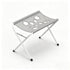 Grey Foldable Pet Grooming Hammock Stand with Adjustable Ribbon & Reinforced Frame - 8-Hole Mesh Anti-Slip Raised Support for Cat Dog Bathing and Nail Trimming (60 x 33 x 40cm)