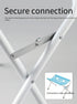 Grey Foldable Pet Grooming Hammock Stand with Adjustable Ribbon & Reinforced Frame - 8-Hole Mesh Anti-Slip Raised Support for Cat Dog Bathing and Nail Trimming (60 x 33 x 40cm)