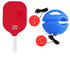 4-Piece Red Pickleball Training Set - Lightweight Fibreglass Paddle with TPU Edge, Rebound Trainer Base, 2pcs 40-Hole Balls and 4m Training Cord for Outdoor Play