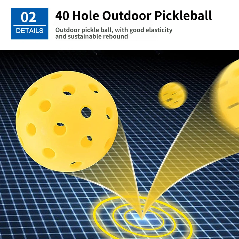 4-Piece Green Pickleball Training Set - Lightweight Fibreglass Paddle with TPU Edge, Rebound Trainer Base, 2pcs 40-Hole Balls and 4m Training Cord for Outdoor Play