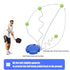 4-Piece Green Pickleball Training Set - Lightweight Fibreglass Paddle with TPU Edge, Rebound Trainer Base, 2pcs 40-Hole Balls and 4m Training Cord for Outdoor Play