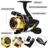 Black Blue Complete Telescopic Fishing Rod and Reel Kit for Beginners - 1.5M Portable 4 Section Spinning Rod with KF200 Reel, 45M Pre-Spooled Line, Lures and Tackle Accessories