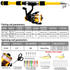 Black Complete Telescopic Fishing Rod and Reel Kit for Beginners - 1.5M Portable 4 Section Spinning Rod with KF200 Reel, 45M Pre-Spooled Line, Lures and Tackle Accessories