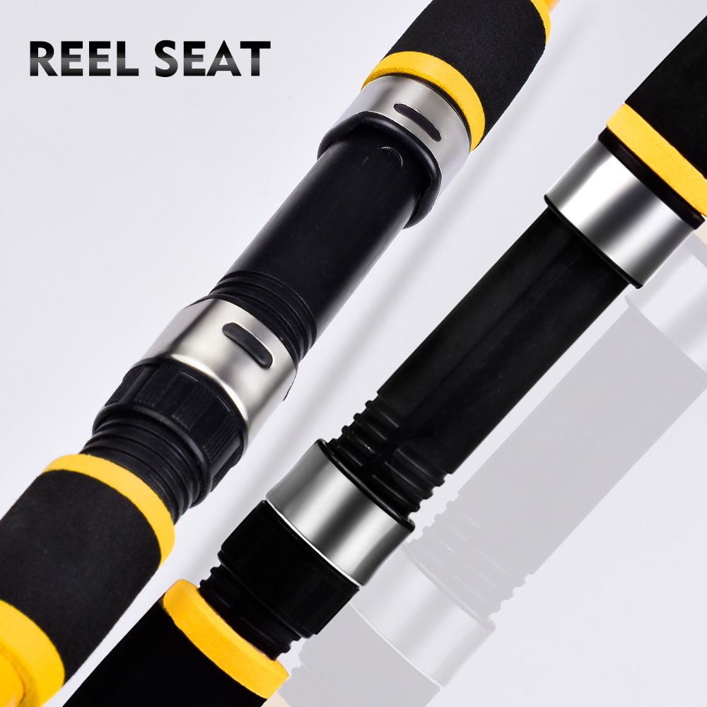 Black Blue Complete Telescopic Fishing Rod and Reel Kit for Beginners - 1.8M Portable 4 Section Spinning Rod with KF200 Reel, 45M Pre-Spooled Line, Lures and Tackle Accessories