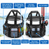 Black Camouflage Fishing Bucket Storage Wrap and Mesh Bucket Cover - 34 x 11 Inch Waterproof Fishing Tackle Organiser Bag with Rod Holders, Multiple Pockets and Adjustable Straps