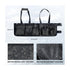 Black Camouflage Fishing Bucket Storage Wrap and Mesh Bucket Cover - 34 x 11 Inch Waterproof Fishing Tackle Organiser Bag with Rod Holders, Multiple Pockets and Adjustable Straps