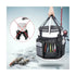 Black Camouflage Fishing Bucket Storage Wrap and Mesh Bucket Cover - 34 x 11 Inch Waterproof Fishing Tackle Organiser Bag with Rod Holders, Multiple Pockets and Adjustable Straps
