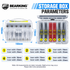 Large 6 Spool Fishing Line Uploader with Soft Silicone Line Outlets - Portable Lightweight Tackle Storage Box for PE Nylon and Fluorocarbon Lines