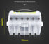 Large 6 Spool Fishing Line Uploader with Soft Silicone Line Outlets - Portable Lightweight Tackle Storage Box for PE Nylon and Fluorocarbon Lines