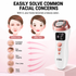 3-in-1 White Mini HIFU Ultrasonic RF Beauty Device and EMS Facial Massager - 3 Modes & 5 Intensity Levels, 10 Minute Timer & Digital Display for Home Facial Firming