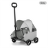 Grey Foldable Pet Stroller and Adjustable Sun Canopy - Spacious 4-Weel Wagon with 360° Rotating Telescopic Handle, 45° Entry Angle, Safety Clips and Storage Pocket for Dogs & Cats Outdoor Travel