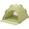 Green 48x42x40cm Summer Pet Cooling Tent Bed - Semi Enclosed Cat Dog House with Waterproof Oxford Fabric, Breathable Mesh, Fiberglass Frame, Non Slip Base