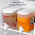White 3.5L Large Capacity Refrigerator-Friendly Drink Dispenser with Leakproof Tap - BPA-Free Plastic Cold Beverage Jug for Fruit Infused Water, Iced Tea and Party Serving