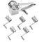 Stainless Steel Hand Crank Cheese Grater（Flat-blade planer+3-4 hole planer+5-6 hole planer+7-8 hole planer+9-10 hole planer） - Rotary Drum Shredder for Cheese, Chocolate and Butter - Ergonomic Handle Kitchen Gadget for Home Cooking and Baking
