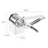 Stainless Steel Hand Crank Cheese Grater（Flat-blade planer+3-4 hole planer+5-6 hole planer+7-8 hole planer+9-10 hole planer） - Rotary Drum Shredder for Cheese, Chocolate and Butter - Ergonomic Handle Kitchen Gadget for Home Cooking and Baking