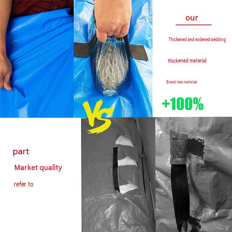 208*160*38cm Blue Heavy Duty PE Mattress Bag for Moving and Storage - Waterproof Mattress Cover with Reinforced Handles and Double Zipper, Dustproof Protection for Relocation