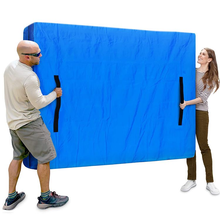 208*200*38cm Blue Heavy Duty PE Mattress Bag for Moving and Storage - Waterproof Mattress Cover with Reinforced Handles and Double Zipper, Dustproof Protection for Relocation