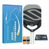 Grey T700 Carbon Fiber Pickleball Paddle - 16mm Thick - Power Air Aerodynamic Design, PP Honeycomb Core, Ergonomic Grip, USAPA Approved Standard for Competitive Play