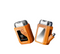 Orange 2-in-1 Electric Shaver and Nose Hair Trimmer - Stainless Steel Blades, LED Power Display, USB-C Rechargeable, Waterproof, Portable Travel Grooming Kit for Men