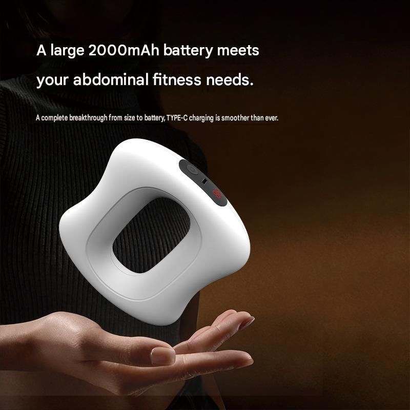 1 Pack Portable Fascia Ring Massager with Heat - 9 Speed Vibration, 40C Warmth, 2000mAh Battery, ABS Body, for Waist Abdomen Shoulder Neck Relaxation
