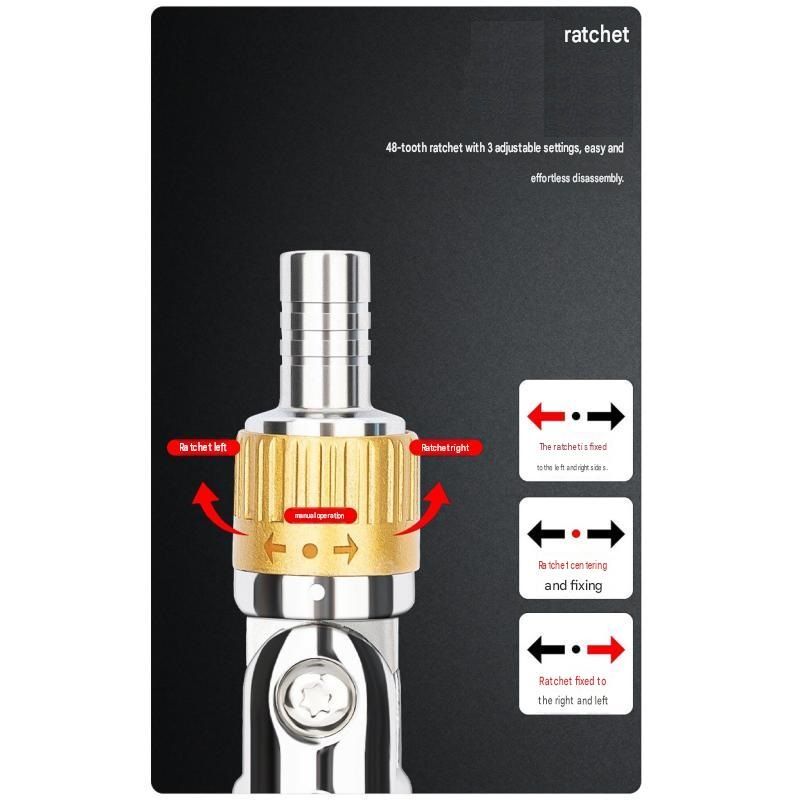 10-in-1 Multi-Function Ratchet Screwdriver Set - Adjustable Angle Head, 3-Position Ratchet, Carbon Steel Bits, Built-In Storage, for Home Repair DIY Electronics
