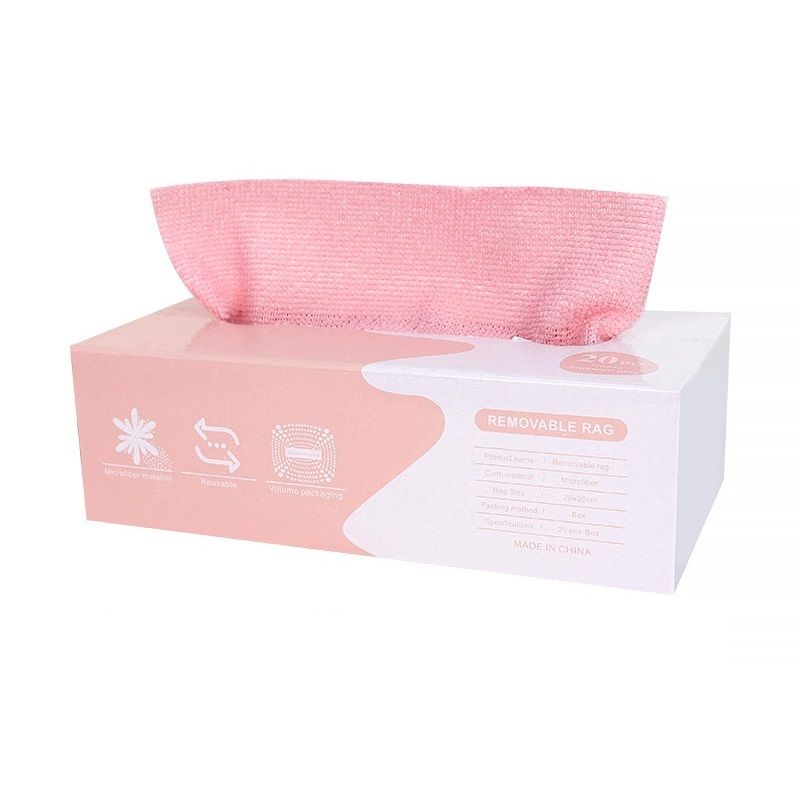 Pink Disposable Microfiber Cleaning Cloths-Buy two get one free, so you'll receive three items in total - 20 Pack 20x20cm Polyester Kitchen Wipes, Lint-Free, Reusable, Wet & Dry Use, Easy Rinse Design