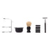 Men's Wet Shaving Kit - Safety Razor, Shaving Brush, Soap Bowl & Stand - Complete Grooming Set with Replacement Blades - Classic Black Bathroom Accessories for Travel and Home Use