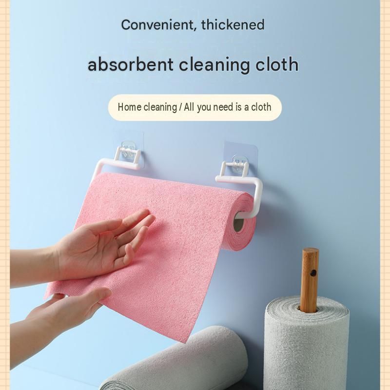 3 Pack Green Microfiber Cleaning Cloth Roll - 25x25cm Thickened Absorbent Wipes - Lint Free Reusable Kitchen Towel for Dishes, Fruit, Countertops - Easy Tear Design, Multi Purpose Household Cleaning