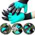 3-Pack Purple Garden Gloves with ABS Digging Claws, Waterproof Latex Coated
