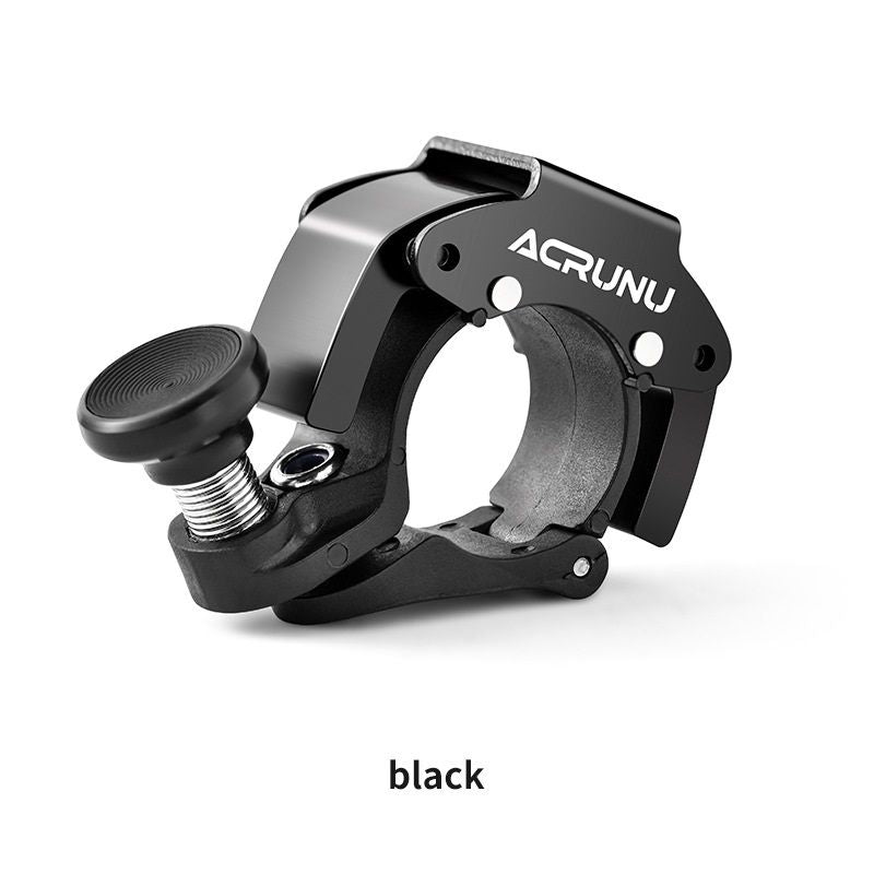 2 Pack Black Mini Bicycle Bell - Lightweight Aluminium Alloy Handlebar Ring with Crisp Sound, Compact Safety Horn for Road and Mountain Bikes
