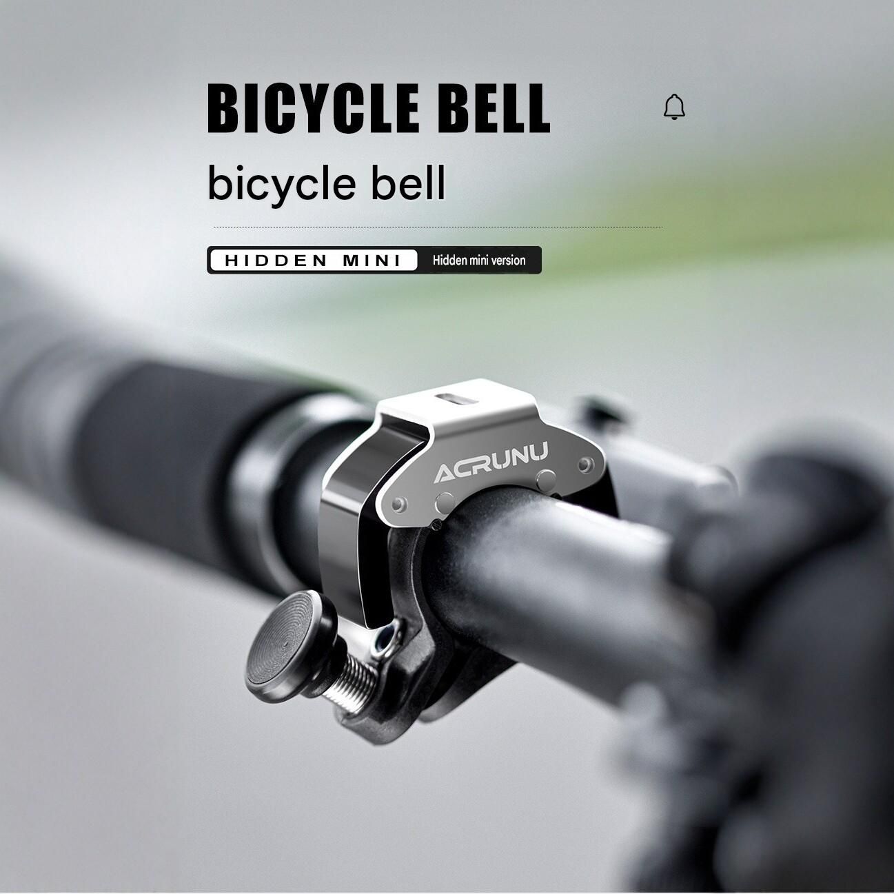 2 Pack Yellow Mini Bicycle Bell - Lightweight Aluminium Alloy Handlebar Ring with Crisp Sound, Compact Safety Horn for Road and Mountain Bikes