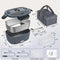 Grey Electric Lunch Box 1.5L - Portable Food Heater with 12V Car and 240V Home Plug, Stainless Steel Container and Leak Proof Lid - Heated Lunchbox for Office, Truck Drivers, Camping and Travel