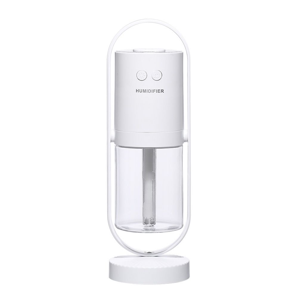 White 360 Rotating USB Humidifier with Star Projector - 200ml Portable Cool Mist Maker,  Quiet Desktop Air Diffuser for Bedroom and Office
