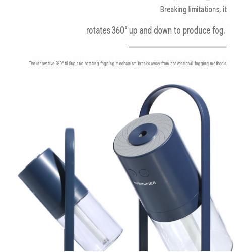 White 360 Rotating USB Humidifier with Star Projector - 200ml Portable Cool Mist Maker,  Quiet Desktop Air Diffuser for Bedroom and Office