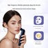 White EMS Eye Massager with Heat and Light Therapy - 360 Rotating Head, Multi-Color LED, Vibration Facial Device, USB Rechargeable Skincare Tool for Dark Circles and Puffy Eyes