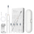 Sonic Electric Toothbrush White set with 4 brush heads, stand, and travel case- 6 Cleaning Modes, USB Rechargeable, DuPont Soft Bristles, Travel Friendly Oral Care Set