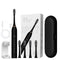 Sonic Electric Toothbrush Black set with 4 brush heads, stand, and travel case- 6 Cleaning Modes, USB Rechargeable, DuPont Soft Bristles, Travel Friendly Oral Care Set