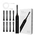 Sonic Electric Toothbrush Black 8-Brush-Head Set - 6 Cleaning Modes, USB Rechargeable, DuPont Soft Bristles, Travel Friendly Oral Care Set