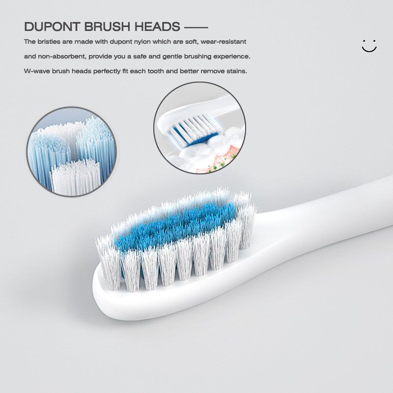 Sonic Electric Toothbrush Black 8-Brush-Head Set - 6 Cleaning Modes, USB Rechargeable, DuPont Soft Bristles, Travel Friendly Oral Care Set