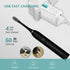 Sonic Electric Toothbrush Black 8-Brush-Head Set - 6 Cleaning Modes, USB Rechargeable, DuPont Soft Bristles, Travel Friendly Oral Care Set