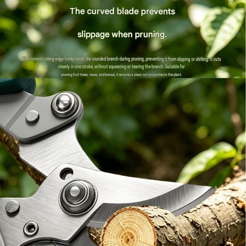 Garden Pruning and Sharpening Tool Set - Green Stainless Steel Folding Shears and Black Portable Alloy Steel Blade Sharpener Kit for Fruit Trees, Bonsai, and Garden Maintenance