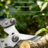 Garden Pruning and Sharpening Tool Set - Green Stainless Steel Folding Shears and Red Portable Alloy Steel Blade Sharpener Kit for Fruit Trees, Bonsai, and Garden Maintenance