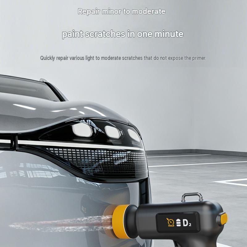 Cordless Car Polisher and Waxer Kit - 2-Speed Electric Buffer with LCD Display - Magnetic Quick Change Pads, Portable Auto Detailing Tool for Scratch Removal, Cleaning, Home Use